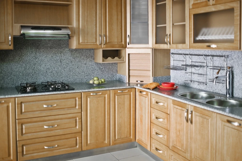 kitchen interior with toffee furniture