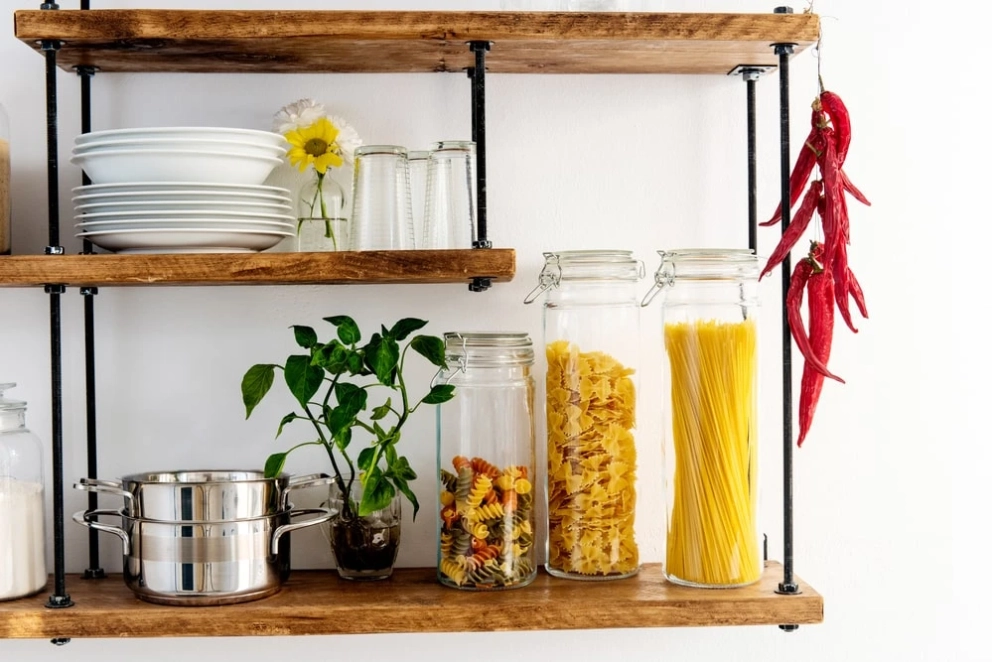 small open shelving storage ideas