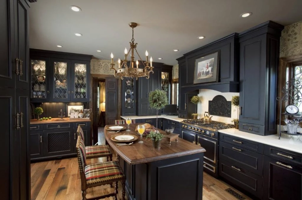 kitchen paint ideas with dark cabinets