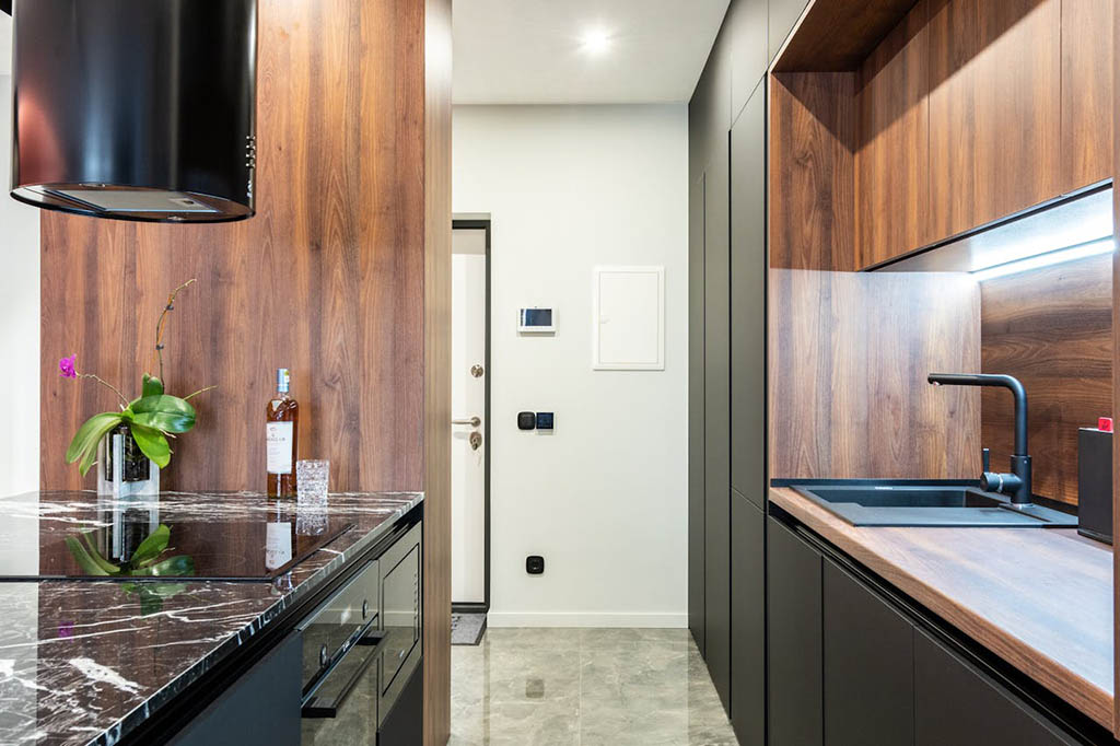 wood veneer kitchen panels refacing professional job