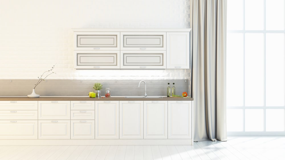 minimalistic kitchen cabinetry design off-white