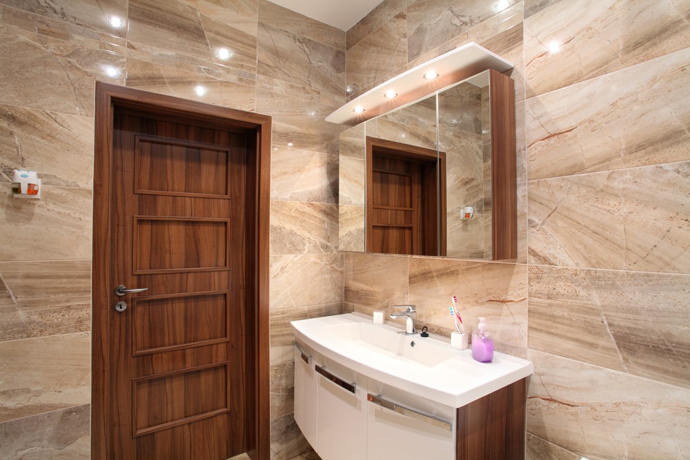 bathroom vanity with mirror cabinet