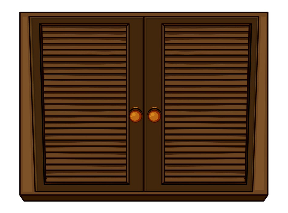 door structure with cabinet louvers