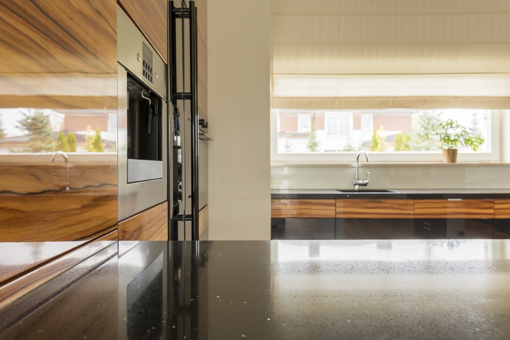 kitchen countertop from black marble 