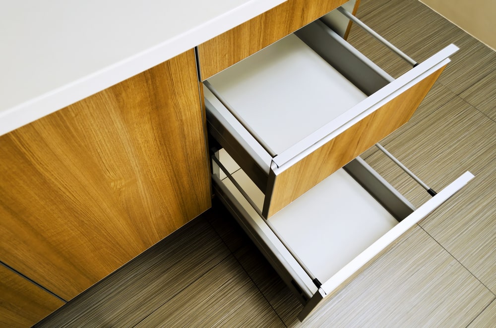 handleless pull out kitchen drawers
