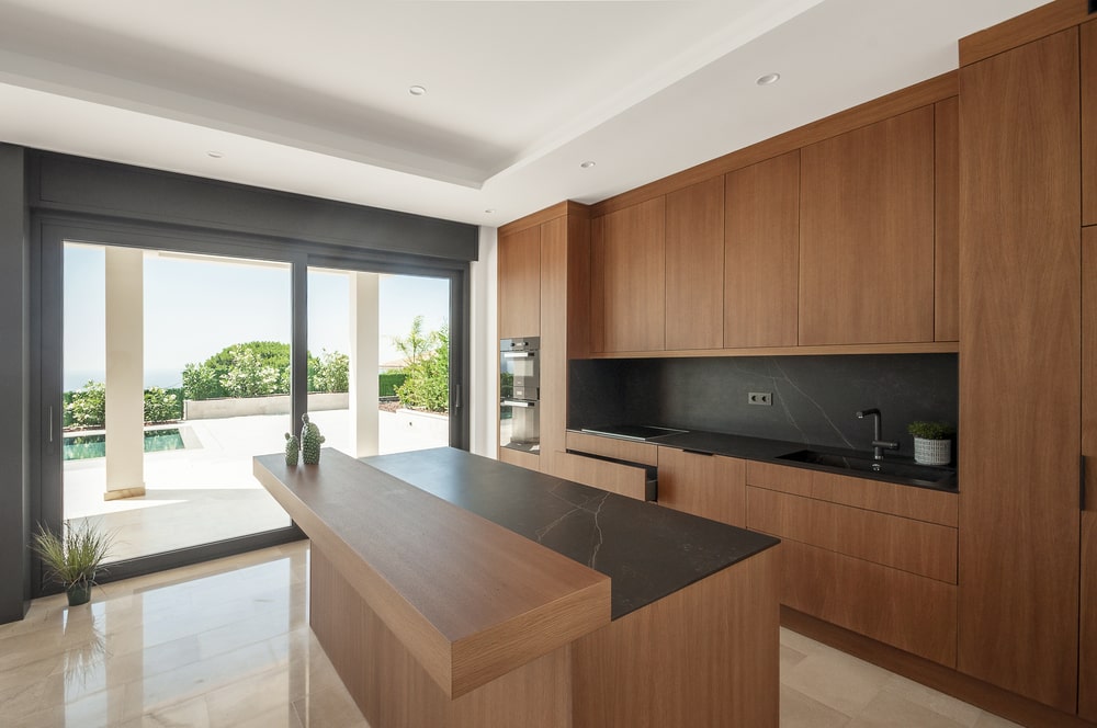 two-height kitchen island in the modern kitchen