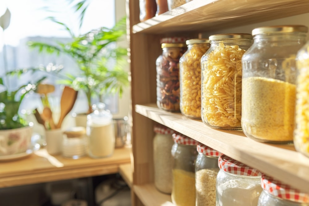 Storing option for dry goods in the kitchen pantry