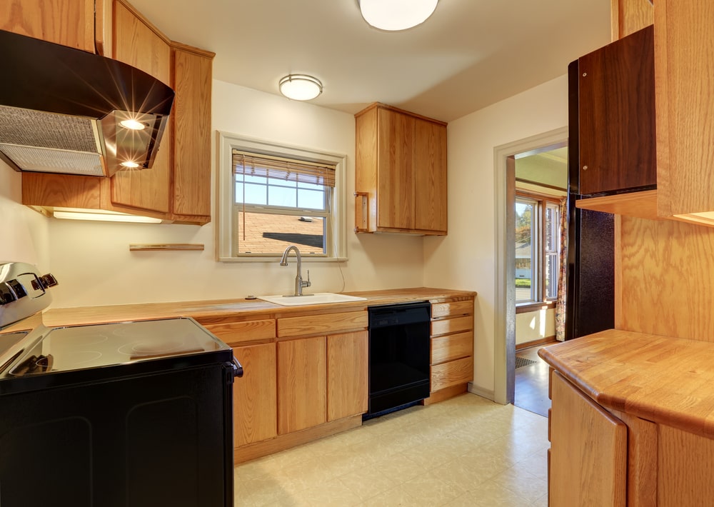 unfinished wood flat panel kitchen cabinets