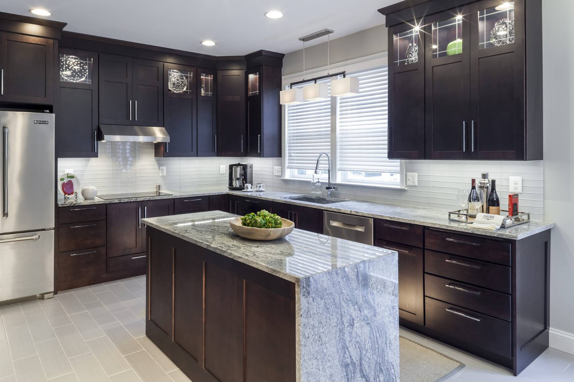 Kitchens with black cabinets