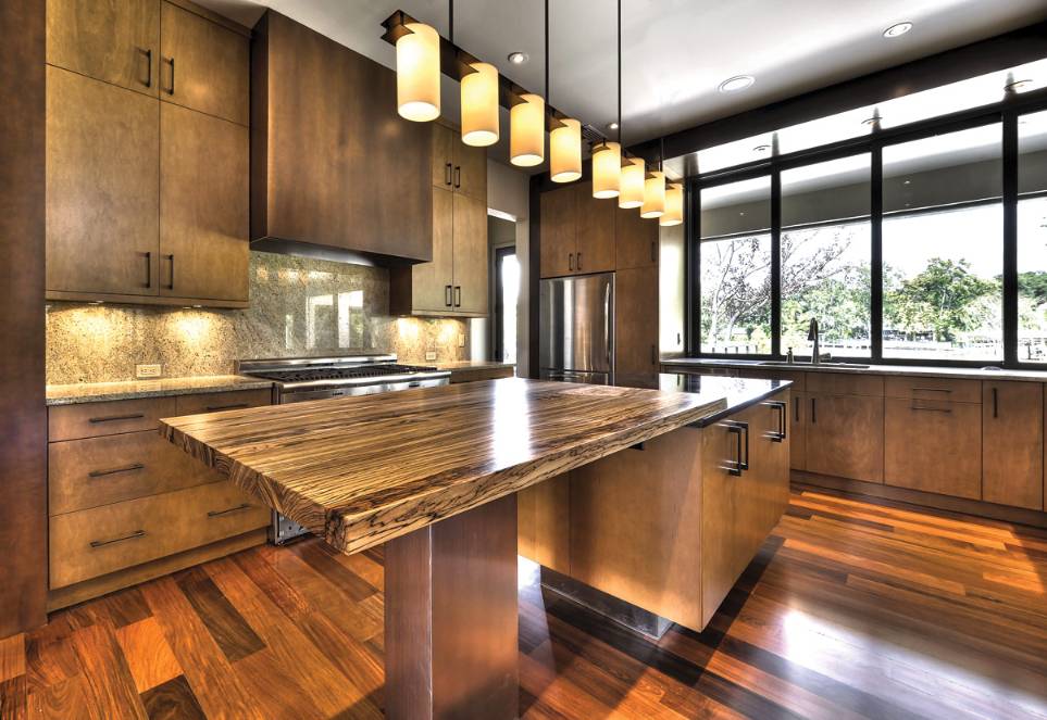 Modern wood kitchen cabinets