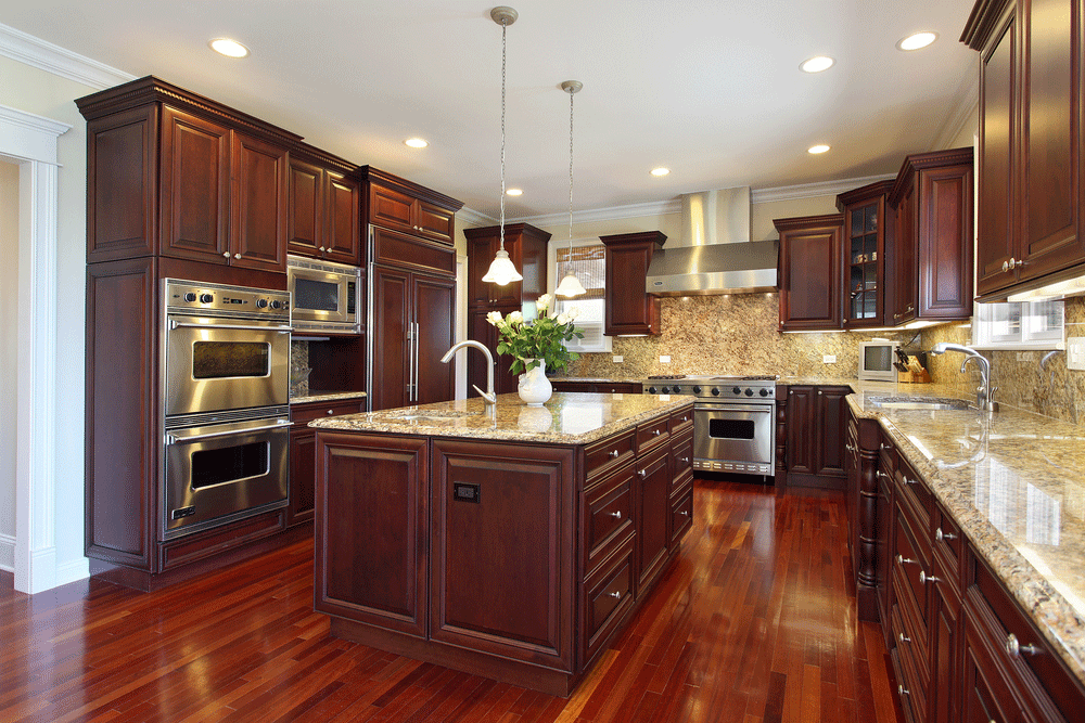 Satined Brown Cabinets