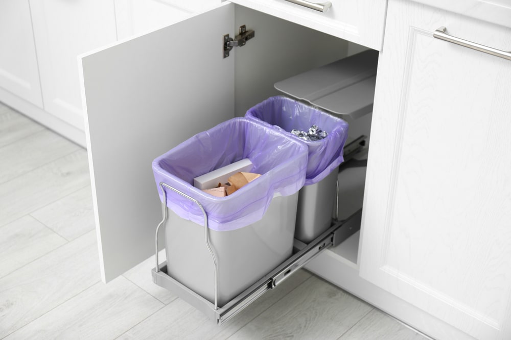 sink base pull-out kitchen trash can